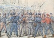 Union Soldiers Attacking Confederate Prisoners in the Streets of Washington, Frank Vizetelly